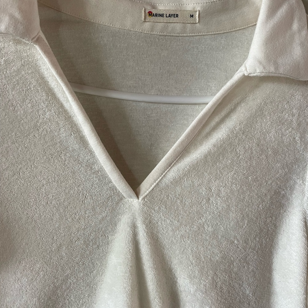 Marine Layer Short Sleeve Tee - Cream - Picture 3 of 5